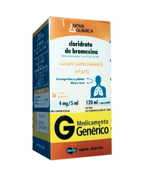 CLORIDRATO DE BROMEXINA 120 ML XAROPE INFANTIL - GENÉRICO