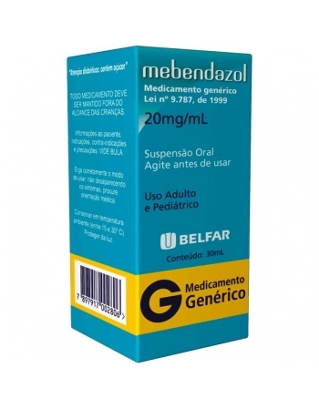 G.MEBENDAZOL SUSP 20MG 30ML BELFAR