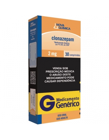 CLONAZEPAM 2MG 30 CPR P344 - GENÉRICO