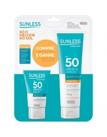 SUNLESS KIT PROT SOLAR CORP FPS50 120G+FACIAL S/COR FSP50 30GR FARMAX