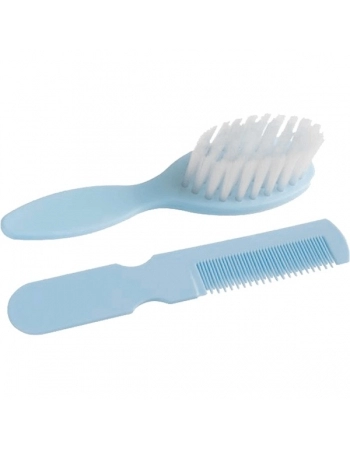 KIT BABY ESCOVA E PENTE AZUL RASKALO