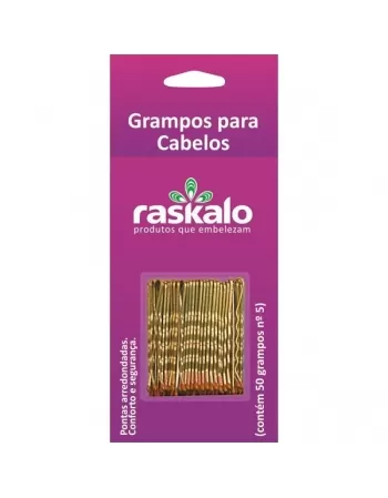 GRAMPO PARA CABELO Nº5 LOIRO CARTELA 50