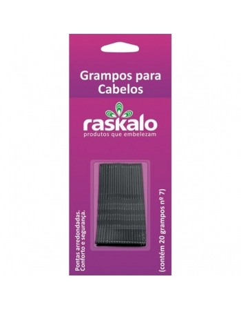 GRAMPO P/ CABELO Nº7 PRETO 20UN RASKALO