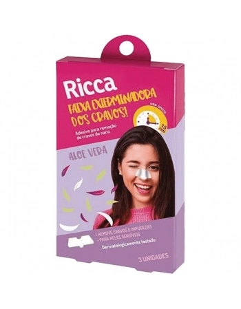 RICCA ADESIVO P/REMOCAO CRAVOS DO NARIZ 3UN BELLIZ