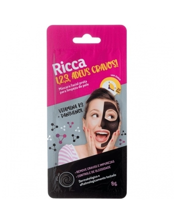 RICCA MASCARA FACIAL PRETA REMOVEDORA CRAVOS BELLIZ