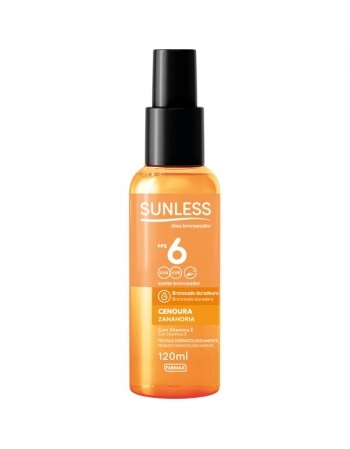 SUNLESS OLEO BRONZ CENOURA FPS6 120ML FARMAX