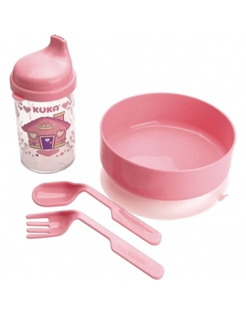 KUKA KIT REFEICAO 4 PECAS ROSA