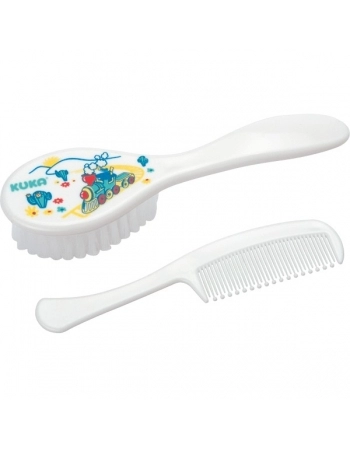 KUKA CONJUNTO P/CABELO ESCOVA+PENTE BRANCO
