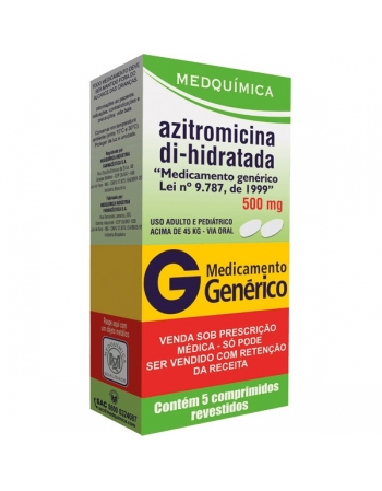 AZITROMICINA 500 MG C/5 CPR - GENÉRICO