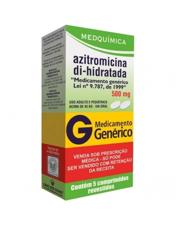 G.AZITROMICINA 500MG 5CPR MEDQUIMICA