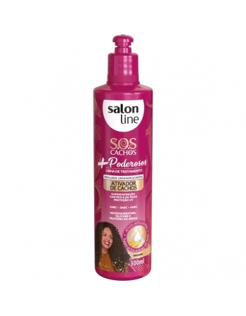 ATIVADOR DE CACHOS SOS CACHOS + PODEROSOS 300ML SALON LINE