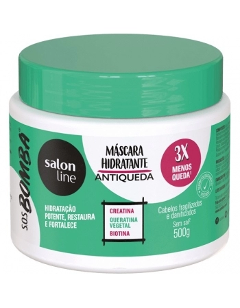 MÁSCARA DE HIDRATAÇÃO SOS BOMBA ANTIQUEDA 500G SALON LINE