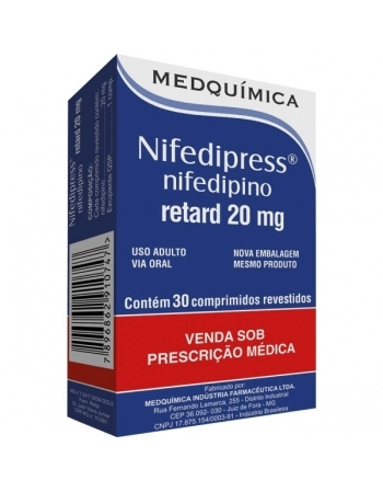 NIFEDIPRESS RETART 20MG 30CPR MEDQUIMICA