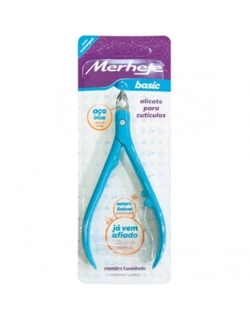 ALICATE P/ CUTICULAS BASIC AZUL MERHEJE