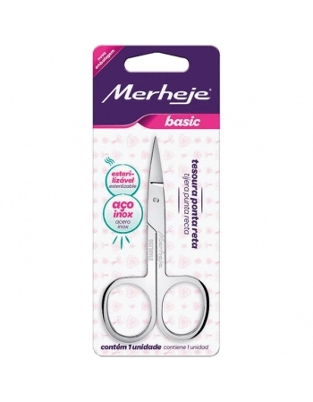 TESOURA P/UNHAS PONTA RETA MERHEJE