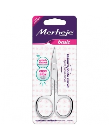 TESOURA ANATOMICA P/UNHAS PONTA CURVA MERHEJE