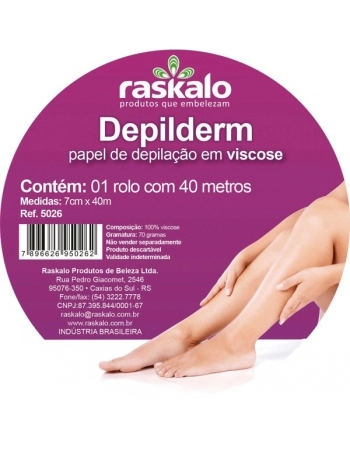 PAPEL VISCOSE P/DEPILACAO ROLO 40 METROS RASKALO