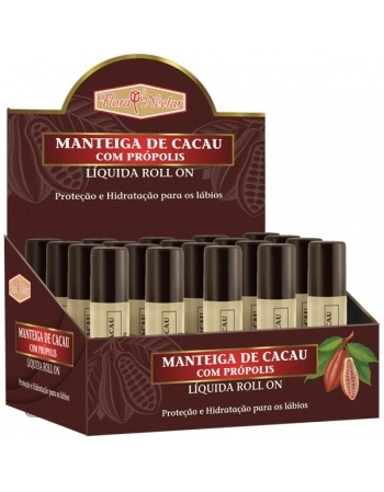MANTEIGA CACAU C/PROPOLIS LIQ ROLL-ON CX 20UND FLORA NECTAR