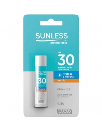 SUNLESS PROT SOL LABIAL BASTAO FPS30 4,5GR FARMAX
