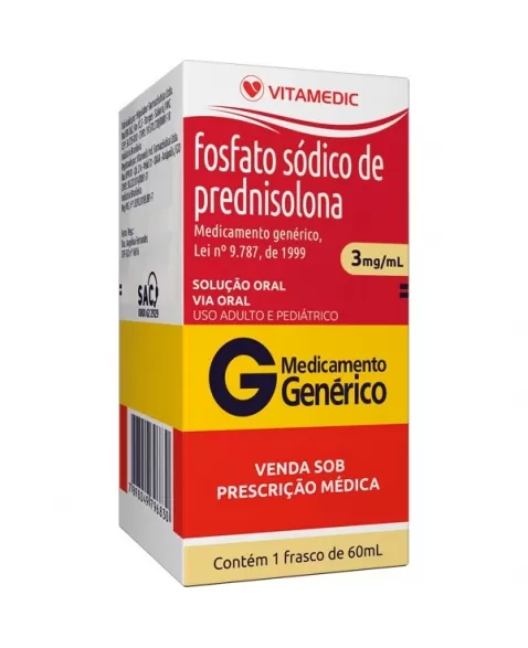 PREDNISOLONA 3MG/ML SOLUÇÃO 1FRASCO 60ML - GENÉRICO