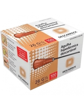 AGULHA P/INSULINA EST 13X0,45 100 UND DO