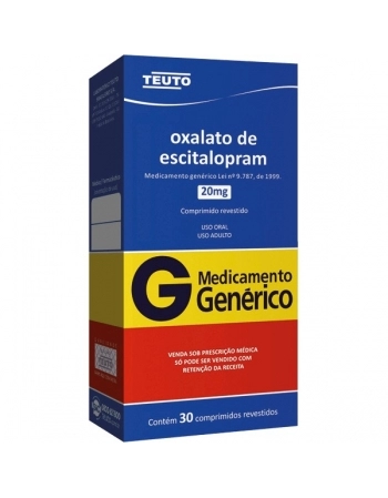 ESCITALOPRAN 20MG 30 CPR P344 - GENÉRICO