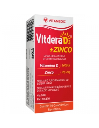 VITDERA D3 2000UI +ZINCO 29,5MG 30CPR