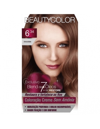 BEAUTY COLOR COL CRE S/AMONIA KIT 6.34 C