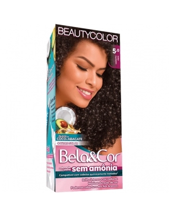 BEAUTY COLOR COL CREME BELA & COR KIT S/ AMONIA 5.0 CASTANHO CLARO