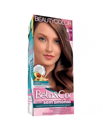 COL CREME BELA & COR KIT S/ AMONIA 6.34 CHOCOLATE AVELA