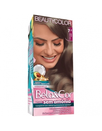 BEAUTY COLOR COL CREME BELA & COR KIT S/ AMONIA 7.1 LOURO CINZA MEDIO