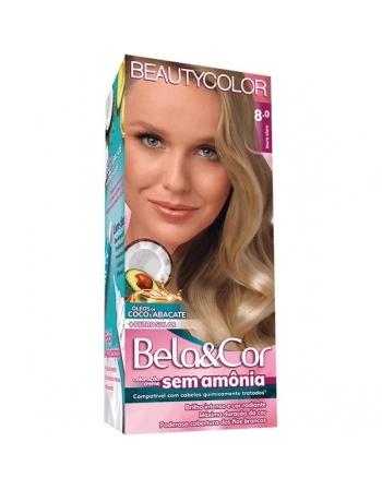 BEAUTY COLOR COL CREME BELA & COR KIT S/ AMONIA 8.0 LOURO CLARO