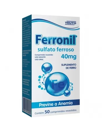 FERRONIL 40 MG 50 DRG (SULFATO FERROSO)