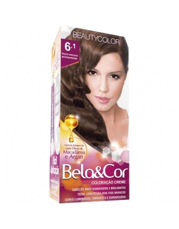 BEAUTY COLOR TINT BELA & COR 6.1 LOURO ESCURO ACIZENT