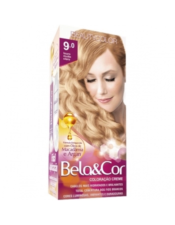 BEAUTY COLOR TINT BELA & COR 9.0 LOURO MUITO CLARO