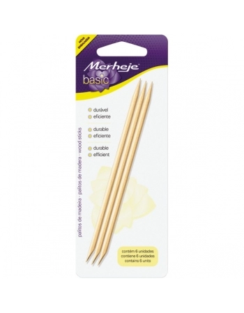 PALITO P/ UNHAS DE MADEIRA 6UND MERHEJE
