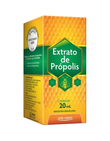 EXTRATO DE PROPOLIS GOTAS 20ML ARTE NATIVA
