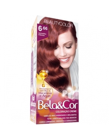 BEAUTY COLOR TINT BELA & COR 6.66 VERMELHO INTENSO
