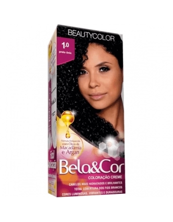 BEAUTY COLOR TINT BELA & COR 1.0 PRETO ONIX