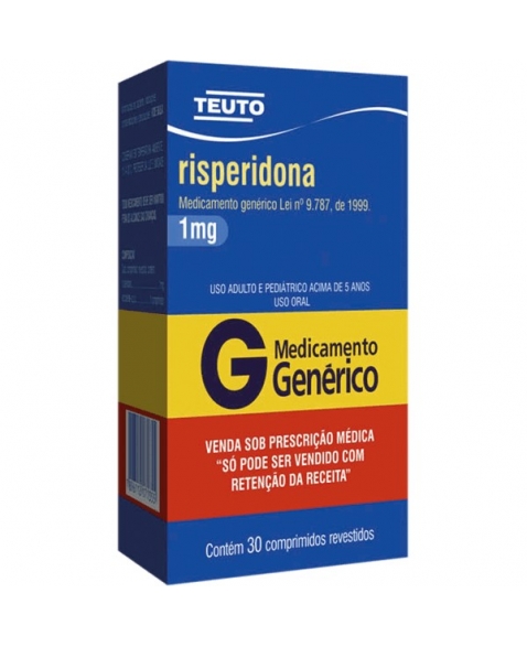RISPERIDONA 1MG 30 CPR REVES (P344) - GENÉRICO