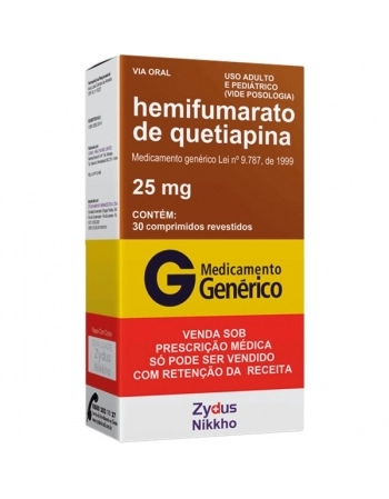 QUETIAPINA 25 MG 30 CPR P344 - GENÉRICO