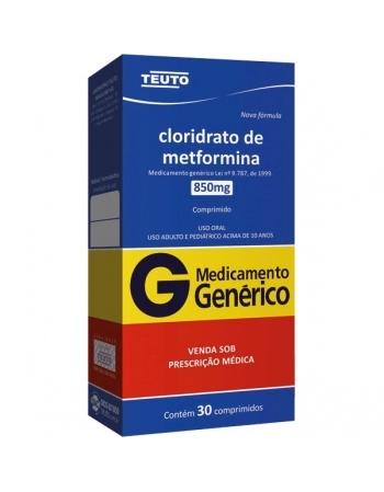 METFORMINA 850 MG 30 CPR - Genérico