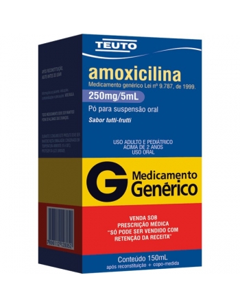 AMOXICILINA 250MG 150 ML TUTTI FRUTTI - Genérico