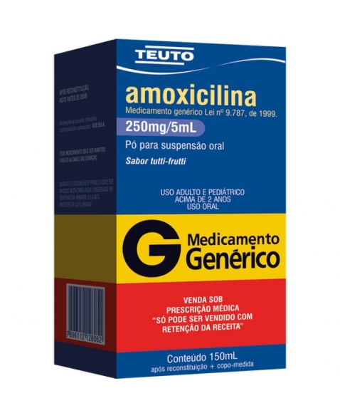 AMOXICILINA 250MG 150 ML TUTTI FRUTTI - Genérico