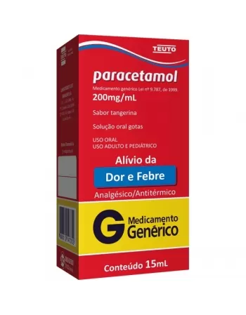 PARACETAMOL 200 MG GOTAS 15 ML - GENÉRICO