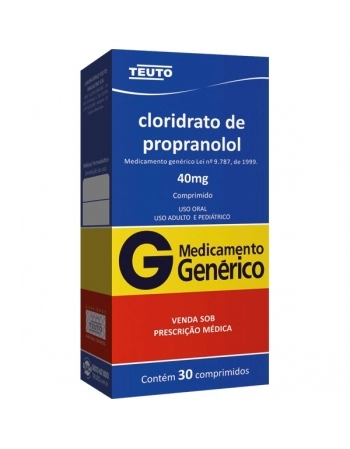 PROPRANOLOL 40 MG 30 CPR - GENÉRICO