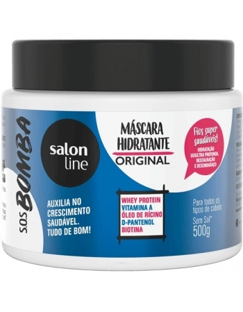 MÁSCARA DE HIDRATAÇÃO SOS BOMBA ORIGINAL 500G SALON LINE