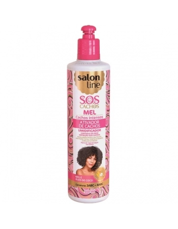 SOS CACHOS ATIVADOR CACHOS MEL E OLEO ARGAN 300ML SALON LINE