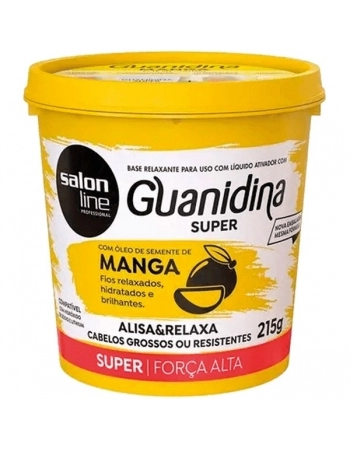 GUANIDINA SUPER OLEO SEMENTE DE MANGA CABELOS GROSSOS OU RESISTENTES 215GR SALON LINE
