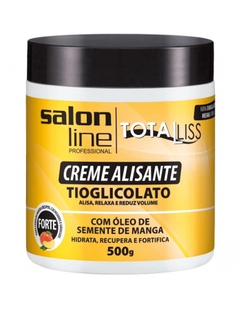 CREME ALISANTE COM OLEO DE SEMENTE MANGA FORTE ALISA E RELAXA 500GR SALON LINE